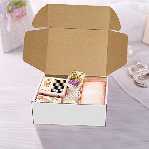 BoShahai 30 Pack 9x6x4 Inches White Corrugated Cardboard Shipping Boxes - Image 7