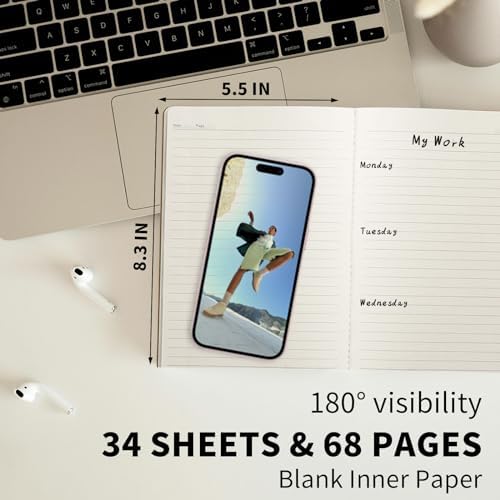 100 Pack A5 Lined Kraft Notebook Journals 8.3x5.5 In，Travel Journals Notebooks Bulk，Subject Notebooks 34 Sheets 68 Pages for Writing School Office Supplies (Lined-100 Pack) - Image 2