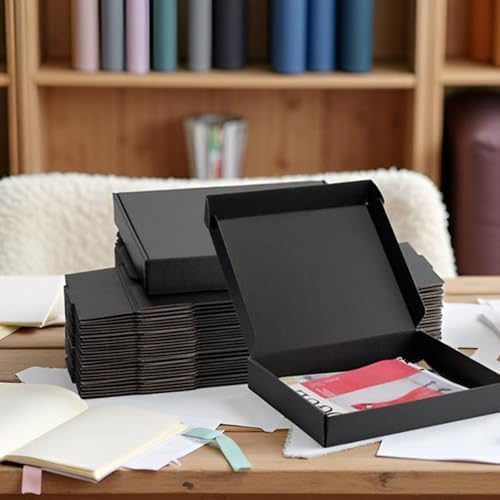 13x10x2 inch Black Shipping Boxes for Small Business- Set of 25 - Image 5