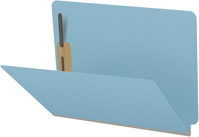 25 Pt. Pressboard Classification Folders, Full Cut End Tab, Letter Size, No Dividers, Light Blue (Box of 25) by Ecom+Folders