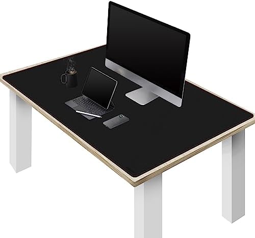 ZORESYN Large PU Leather Desk Mat Black 51.2x27.6 Inches by ZORESYN