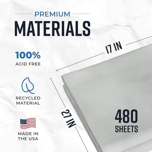 Packing Paper Sheets for Moving | 480 Sheets | 27" x 17" | 15lb | Made in USA | Newsprint Paper | Must Have in Your Moving Supplies - Image 2