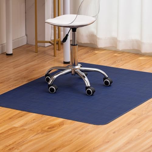 BARoyal Office Chair Mat for Hardwood Floor Under Desk Computer Rolling Chair Mat for Wood/Tile Floor Non-Slip Heavy Duty Desk Rug PVC Plastic Hard Floor Protector 30" x 48"(Indigo) by BAROYAL