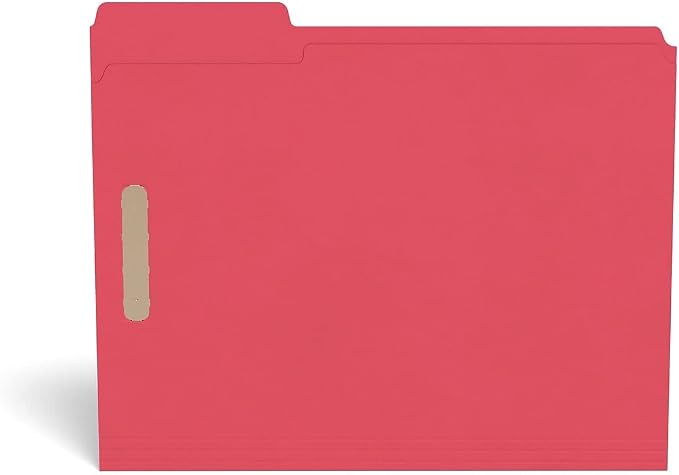 Staples Reinforced Tab Fastener Folder, Letter Size, Red Pressboard, Durable Construction, 50/Box - Image 4