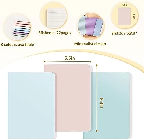 Ddaowanx 24 Pack Lined journals bulk,A5 College Ruled Composition Notebooks - Image 2
