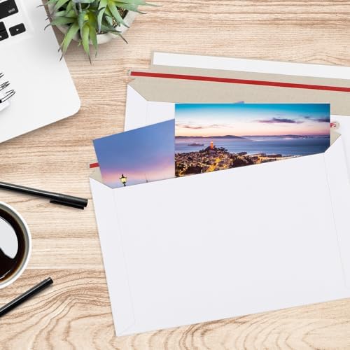 zmybcpack 100 Pack 6.3"x9.8" Rigid Mailer Self Seal Photo Document Mailer - Image 5