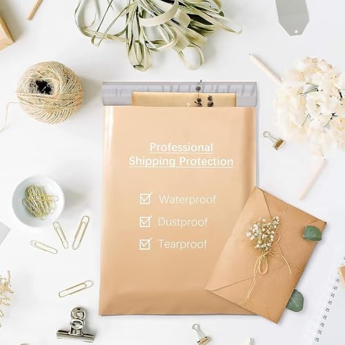 Metronic Poly Mailers 10X13 1200Pack, Strong Adhesive Shipping Envelopes for Clothing, Waterproof Shipping Bags for Small Businesses, Flexible Mailers Poly Bags Packages Bags, Champagne - Image 6