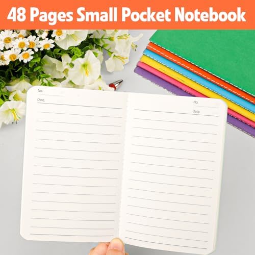 YesBes 60 Pack Small Mini Notebook Bulk, 3.5x5.5 Lined Pocket Notebook with Colored Cover, 10 Colors 24 Sheets (48 Pages) Small Journals for Traveler, Students, School Supplies - Image 4
