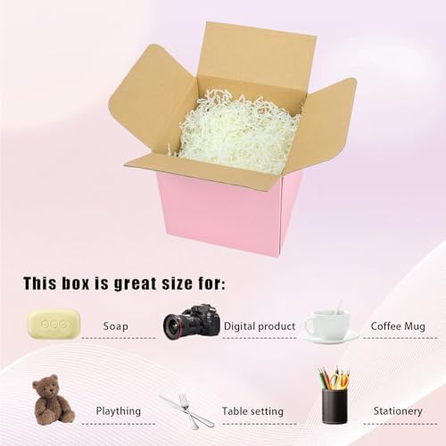 FORBFAN 6x6x6 Inches Small Shipping Boxes, 30 Pack Pink Mailer Boxes, Corrugated Cardboard Boxes for Packaging, Shipping, Mailing - Image 5