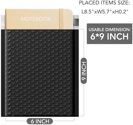 Metronic Bubble Mailers 6x10 Inch 100 Pack Black Opaque Padded Envelopes - Image 2