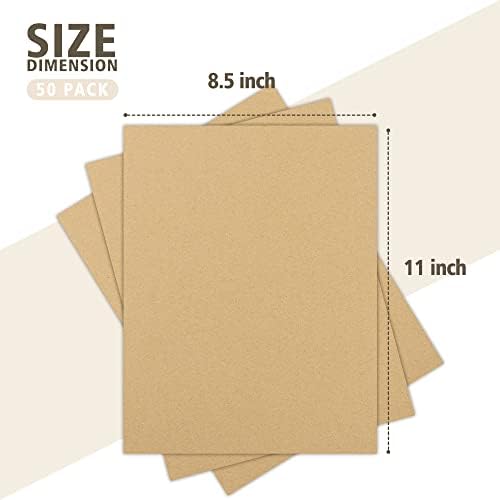 Golden State Art 50 Pack 8.5x11 Corrugated Cardboard Sheet 1/8" Flat Insert - Image 2