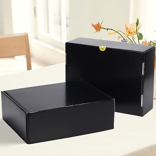 HORLIMER 12x9x4 inches Shipping Boxes Set of 20, Black Medium Corrugated Cardboard Gift Mailer Box - Image 5
