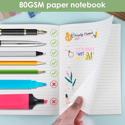 LABUK 100 Pack Lined Kraft Notebooks, A5 Journals Bulk, 8.3x5.5 Notebook Bulk for Traveler Journal, Students Gift School Office Supplies (30 Sheets/60 Pages) - Image 4