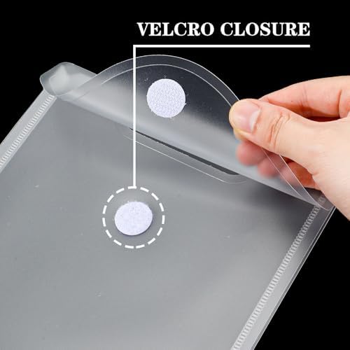 50 Pack Plastic Envelopes, 7 X 10 Clear Reusable Waterproof File Folder with Snap Button, A5 Clear Envelopes for School and Office Supplies - Image 4