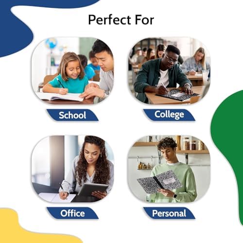 2016 Pack (Pallet) EPI Wide Ruled Composition Notebook Bulk, 200 pages (100 Sheets), 9-3/4 x 7-1/2, Black Marble, Bulk School Supplies, Heavy Duty, Durable Office Notebooks, Sturdy Sewn Binding - Image 6