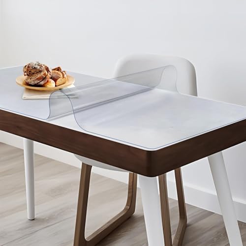 Vicwe Clear Table Cover Protector, 42x72 Inch Single-Sided Frosted Desk Mat - Image 2
