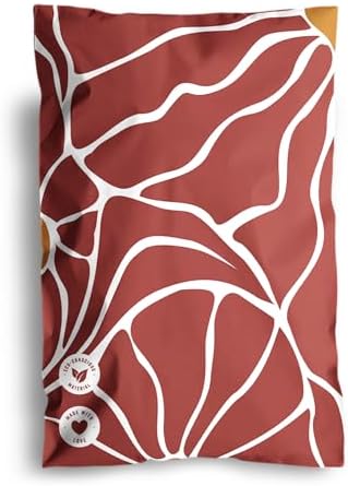 Poly Mailers 6 x 9 Inch - 100 pack Biodegradable Shipping Bags for Stationery and Small Accessories - Impack Self-Seal Waterproof Thick Mailing Envelope for Small Items - Crimson Grove by Impack