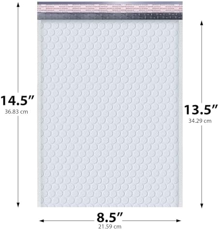 Arctic White Bubble Mailers 8.5x14.5 Poly Padded Mailers #3 200 Pack - Image 2