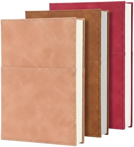 Comix 3 Pack Lined Journal Notebooks for Work, 240 Pages, 5.5"x8.3" by Comix