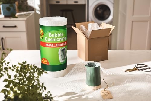 Duck Brand Small Bubble Cushioning Wrap for Moving&Shipping-30 FT Bubble Packing Wrap for Extra Protection Packaging Boxes&Mailers-Clear-Bubble Roll Moving Supplies,Perforated Every 12 IN,(Pack of 12) - Image 6