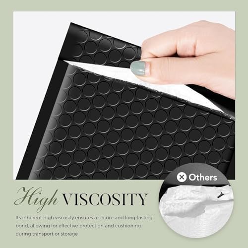 METRONIC 4x8" Bubble Mailers 19200 Pack Waterproof Black Padded Envelopes - Image 3