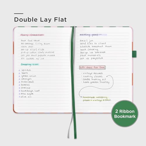 &And Per Se Lined Hardcover Notebook – A5 5.7"x8" College Ruled, 160 Pages, 100gsm Thick Paper – Aesthetic Journal for Women, Gift-Ready Planner, Everyday Writing Notebook (Color Block) - Image 3