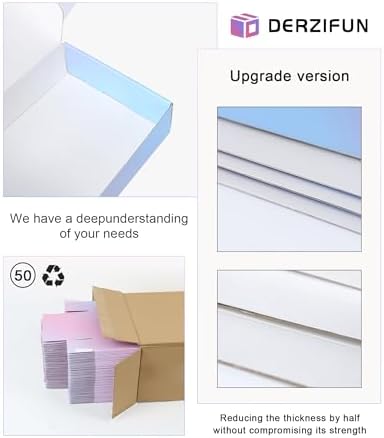7"x5"x2" Shipping Boxes 50 Pack, Small Corrugated Packaging Mailer Boxes, Gradients Shipping Packaging Boxes for Small Business - Image 3