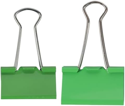 JAM PAPER Colorful Binder Clips Assortment - Medium & Large Size - Green Binderclips - 27 Clips/Pack - Image 3