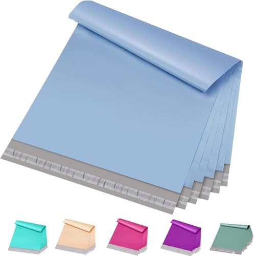 Metronic Poly Mailers 12x15.5 100 Pack Self-Seal Shipping Bags, Light Blue by METRONIC