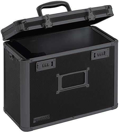 Vaultz File Organizer Storage Box - 14 x 7 x 12.19 Inch Letter Size, Portable Locking Storage Totes with Dual Combination Locks for Filing Office Documents - Super Tactical | Dual combination locks for security, portable design for filing office docume... - Image 4