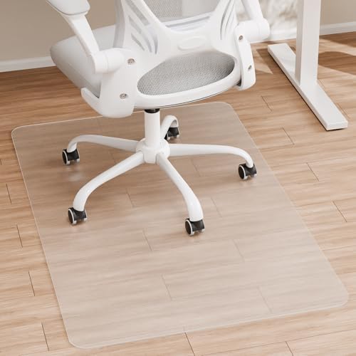 Office Chair Mat, 30" x 48" Clear Computer/Desk Chair Mat for Hardwood Floor, Thicker, Easy Glide, Non-Slip, Protects Hard Surfaces from Scratches, Ideal for Home or Office by HOMEK
