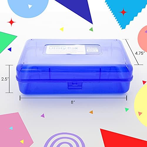 BAZIC PRODUCTS Classic Multipurpose Pencil Box, Stackable, 4-Set - Image 3