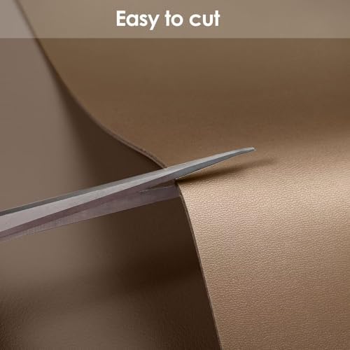 Faux Leather Table Cover,1.8mm Thick,42x72 Inch Table Protector,Table Protector for Dining Room Table,Dining Room Table Protector Pad.(Mud Color+Champagne Gold,42x72) - Image 5
