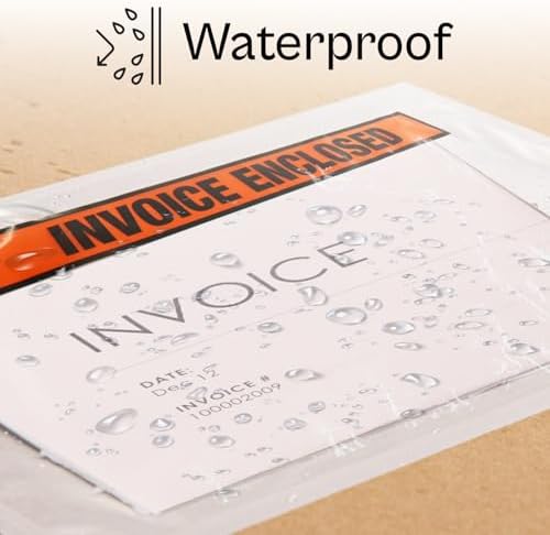 PSBM 2000 PCS 4.5 x 5.5 Inch Orange Panel Face Invoice Enclosed Packing List Envelopes, Pouches for Mailing Labels, Invoices, Documents and Packing Slips - Image 5