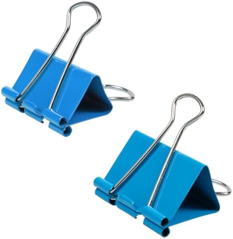 JAM PAPER Colorful Binder Clips Assortment - Medium & Large Size - Blue Binderclips - 27 Clips/Pack - Image 4