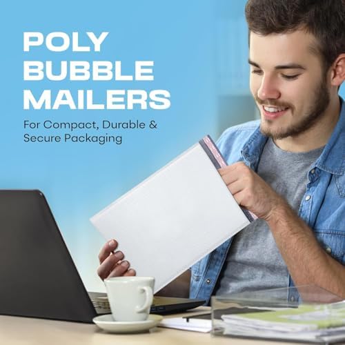 Arctic White Bubble Mailers 10x13 Self Seal Poly Padded Envelopes 100 Pack - Image 7