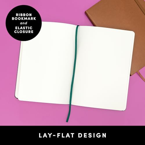 PAPERAGE Blank Journal Notebook, (White), 160 Pages, Medium 5.6 in x 8 in - 100 GSM Thick Paper – Hardcover Journaling Notebook for Work, School, Note Taking or Sketching - Image 3