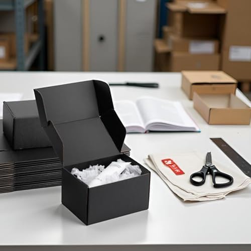 7x5x4 inch Black Shipping Boxes for Small Business- Set of 25 - Image 4
