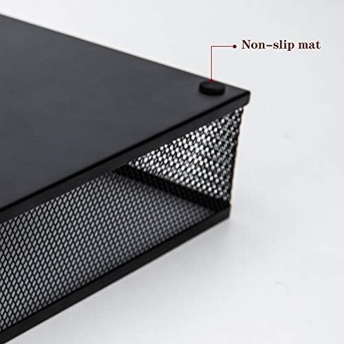 Paper Letter Tray Stackable Desktop File Document Organizer Metal Mesh Collection Office Desk Accessories Black - Image 5