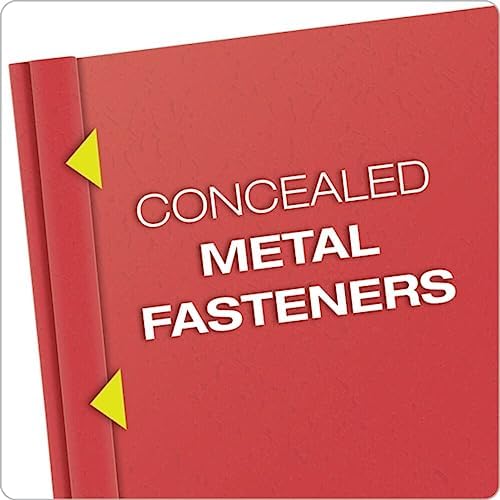 Oxford Clear Front Report Covers, Red, Letter Size, 25 per box (55811EE) - Image 4