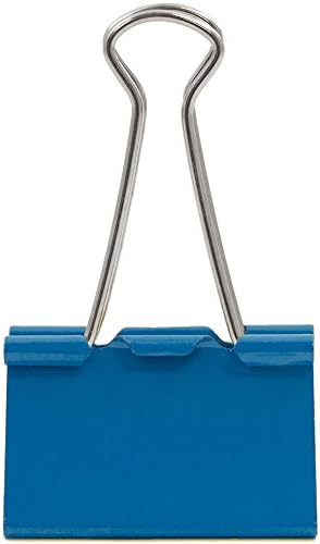 JAM PAPER Colorful Binder Clips - Large - 1 1/2 Inch (41 mm) - Blue Binderclips - 12/Pack - Image 5