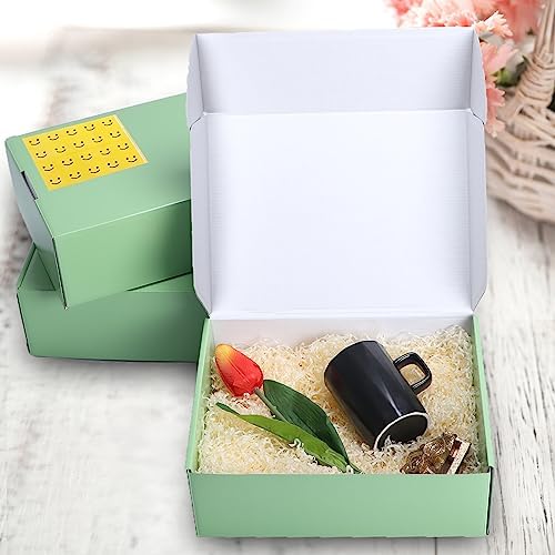 PHAREGE 20 Pack 12x9x4 in Cardboard Shipping Boxes, Light Green Gift Box - Image 3