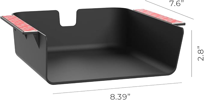 HumanCentric Under Desk Storage Shelf, Drawer Organizer | Office, Workstations, Tables, Sit Stand Desks, Gaming Setups, Mountable Storage Tray, Cable Management, Screw, Stick VHB Tape - Image 3