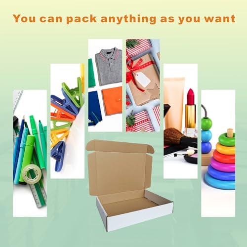 Corrugated Mailers, 11 1/8" x 8 5/8" x 2"(Inner Size), 25 Pack, Cardboard Shipping Boxes, Oyster White (CM1182-25) - Image 5