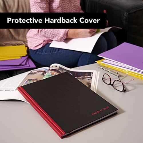 Black n' Red Notebooks, Business Journals, 3 Pack, 11-3/4" x 8-1/4", 96 Sheets, Ruled, Optik Paper, Hardcover, Casebound, Black (400123487) - Image 5