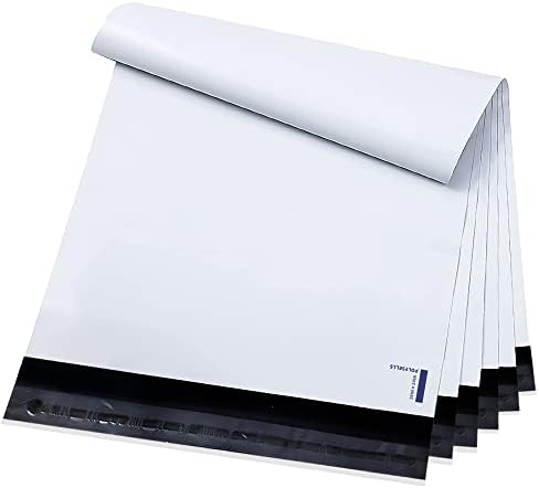 POLYSELLS 100 Pack 19x24 Inch White Poly Mailers Shipping Envelopes, Strong Adhesive Sealing, Waterproof, and Tear-resistant Postal Mailing Bags for Clothing, Books, and Accessories by POLYSELLS