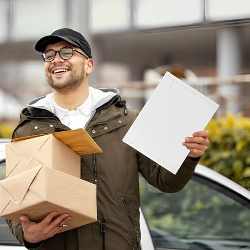 100 Pack 12x9.5 Inch Rigid Mailers, Self Seal Photo Document Mailer Cardboard Mailing Envelopes Stay Flat Mailers for CD, Photos, Document, Pictures, Papers, Files, White - Image 5