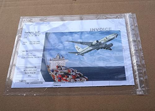 Premium 6.7'' x 10'' Resealable Adhesive Shipping Label/documents Pouches (50 Pack) - Image 2