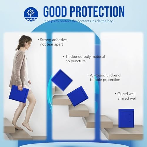 Fuxury Bubble Mailers Bulk 8.5x12" 250 Pack Royal Blue Padded Envelopes - Image 6