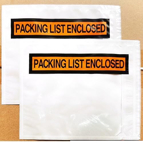 1000 Pcs Packing List Envelopes Pouches 4.5”x 5.5”,Packing Envelopes for Shipping Mailing Pouch Enclosed Bags with Packing Slips Invoice Label by FEILONGPACKAGING